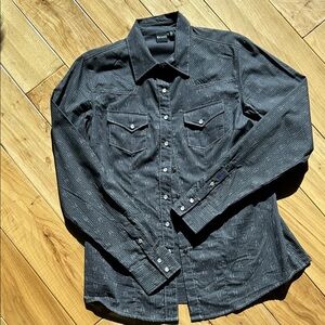 Gray Button-Up Shirt